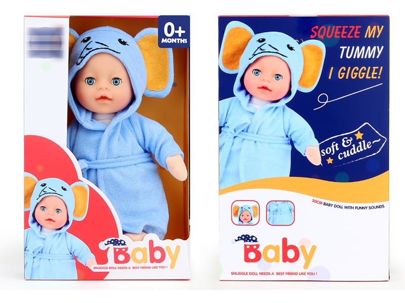 30CM SOOTHING PLUSH DOLL W/IC - HP1153689