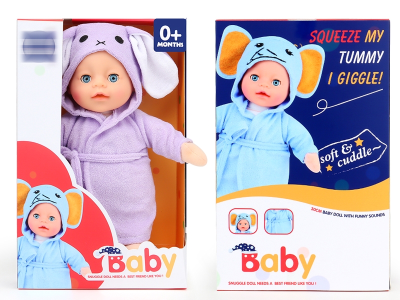 30CM SOOTHING PLUSH DOLL W/IC - HP1153691