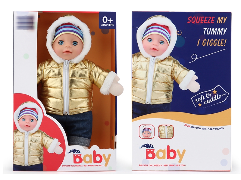 30CM SOOTHING PLUSH DOLL W/IC - HP1153765