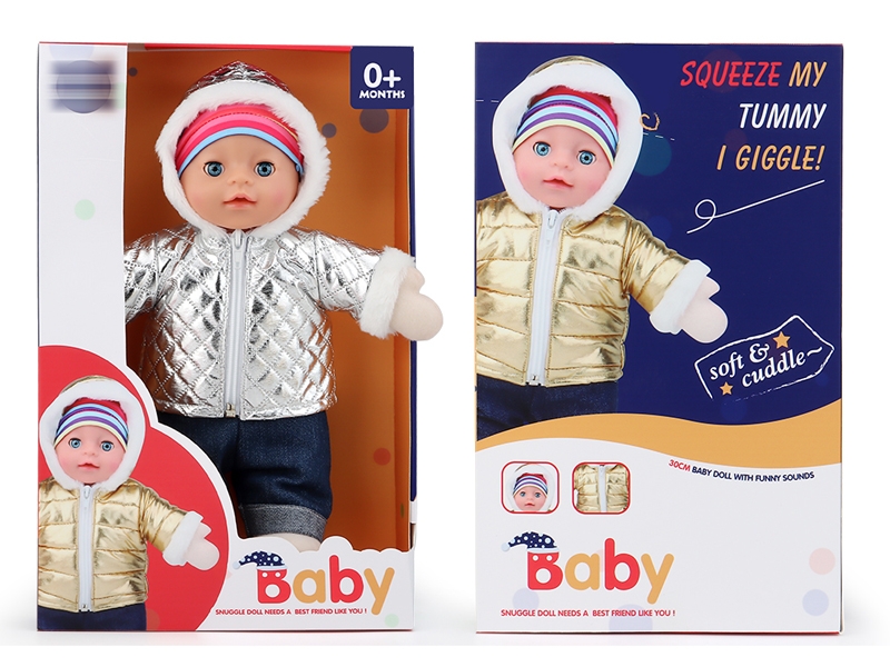 30CM SOOTHING PLUSH DOLL W/IC - HP1153766