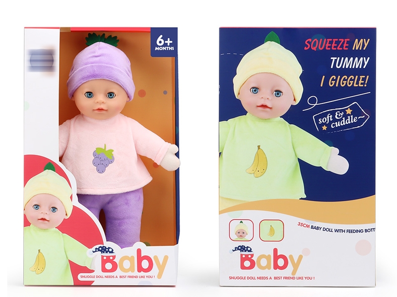 35CM SOOTHING PLUSH DOLL W/IC - HP1153776
