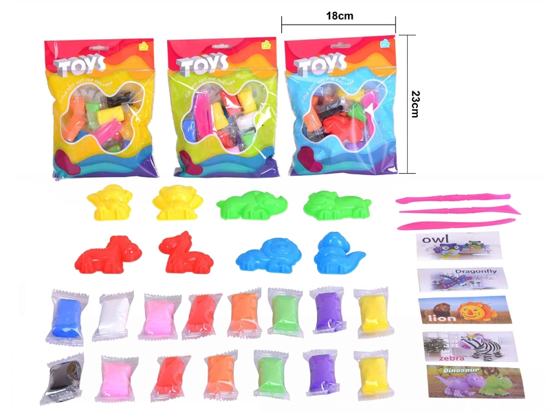 SOFT CLAY SET15PCS CALY+2 PCS MOLD RAMDON+1PCS MANUAL RAMDON - HP1154051