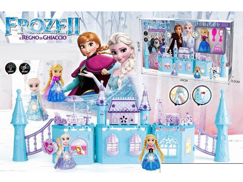 FROZEN CASTLE SET (WITH LIGHTS AND MUSIC) WITH A RANDOM DOLL (WITH LIGHTS) - HP1154238