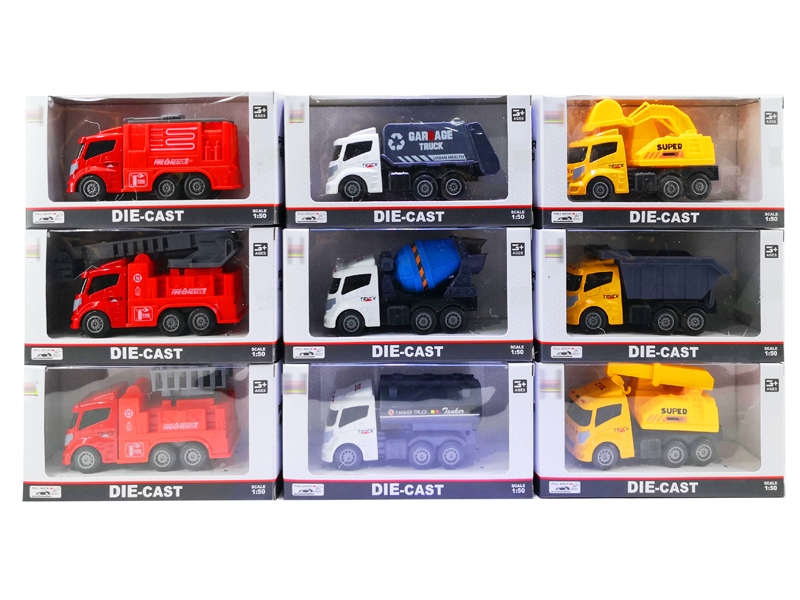 1:50 FRICTION  DIE CAST CAR 9 ASST. - HP1154406
