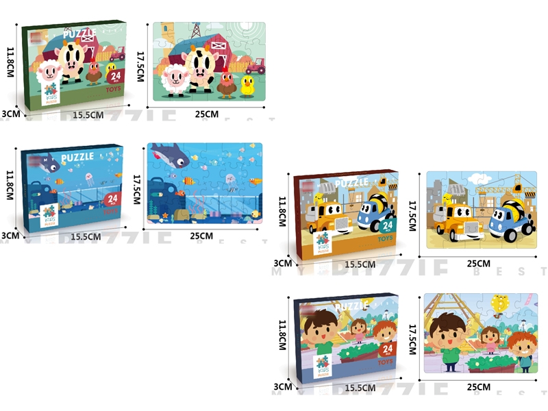 24 PCS PUZZLES  4ASST - HP1154543