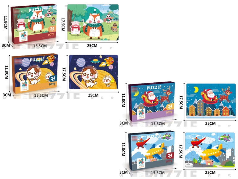 24 PCS PUZZLES  4ASST - HP1154545
