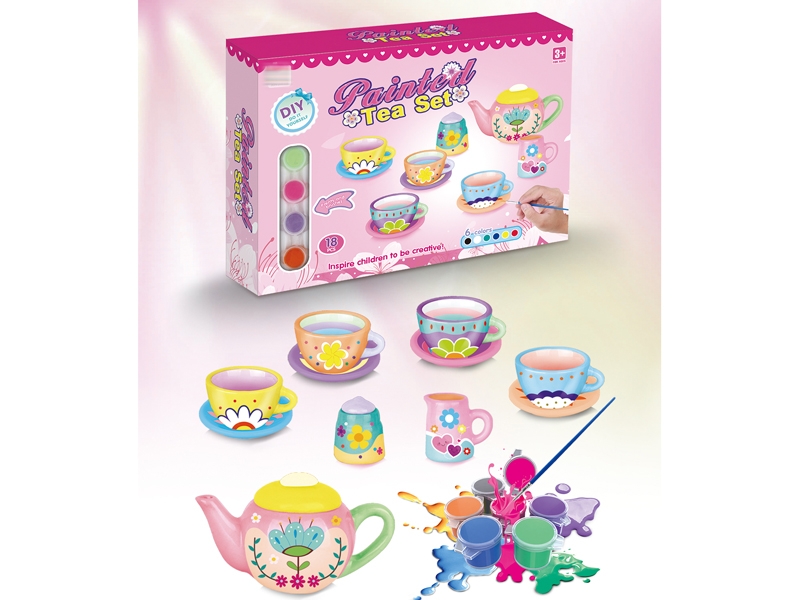 PAINTED PORCELAIN TEA SET - HP1154738