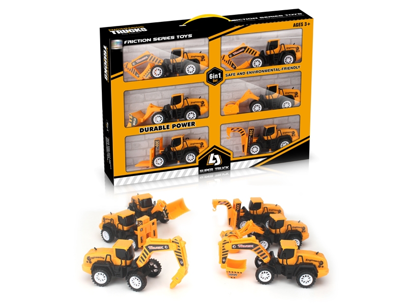 FRICTION CONSTRUCTION CAR 6PCS - HP1154869