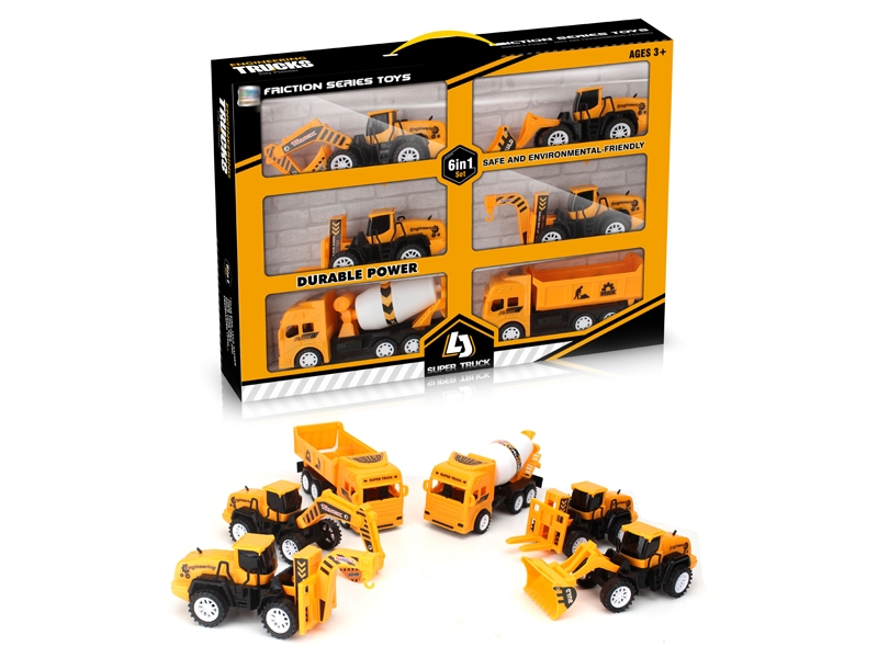 FRICTION CONSTRUCTION CAR 6PCS - HP1154871