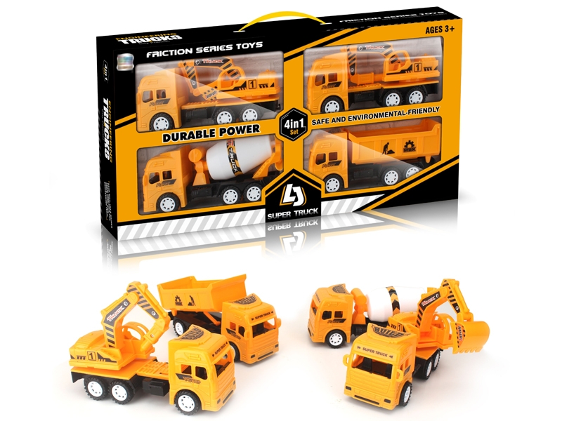 FRICTION CONSTRUCTION CAR 4PCS - HP1154873