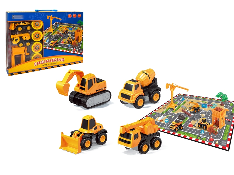 PULL BACK ALLOY RAIL CAR，W/PLAY DOUGH 25G*4 &BLANKET - HP1155261