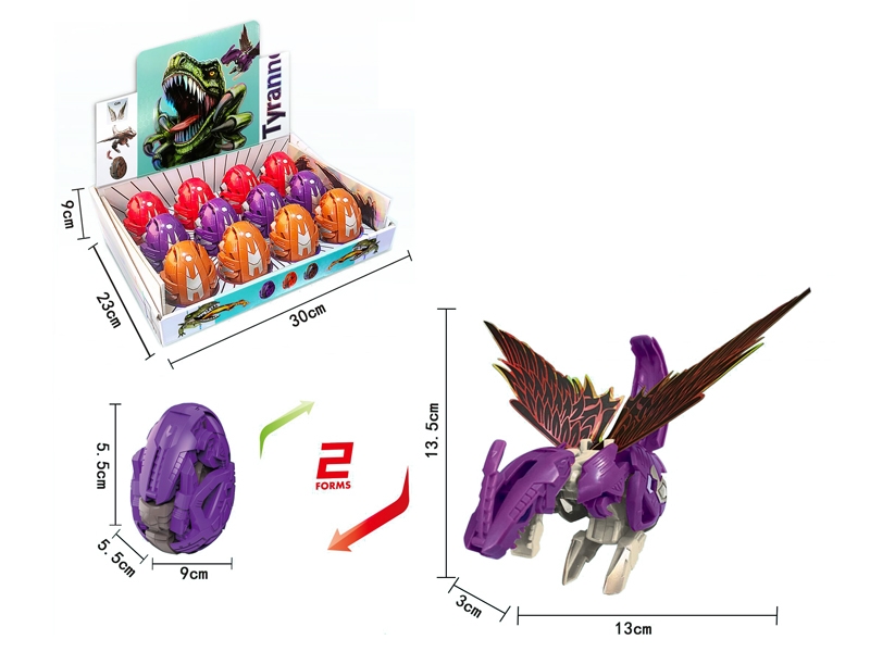 TRANSFORMABLE DINOSAUR EGG 12PCS - HP1155352