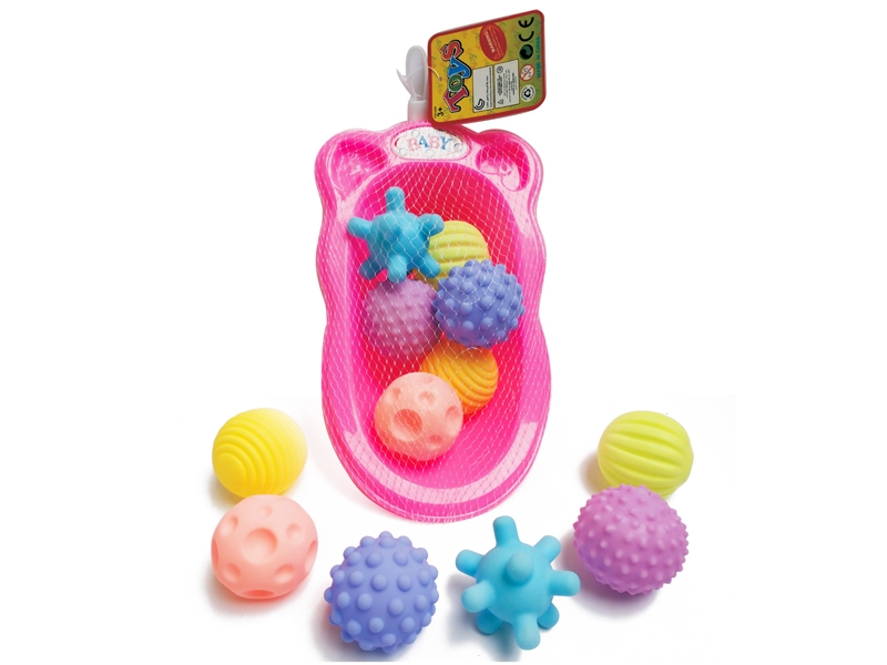 SOFT PLASTIC BALL W/BB WHISTLE,6PCS - HP1155442