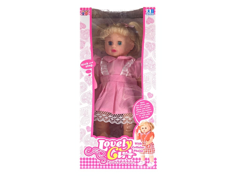 B/O WALKING DOLL W/MOBILE PHONE & SINGING - HP1155539