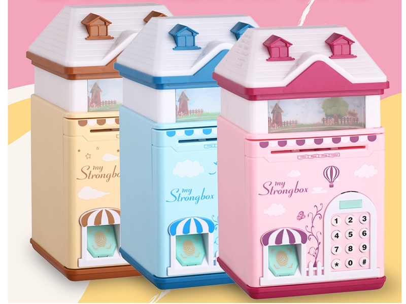 CIPHER PIGGY BANK,YELLOW/PINK/BLUE - HP1156281