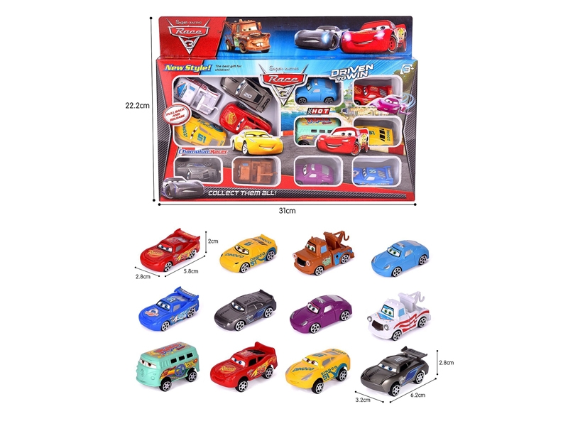 PULL BACK CAR 4PCS & FREE WAY CAR 8PCS - HP1156447