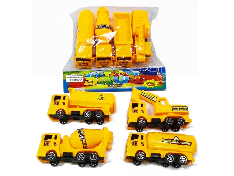 PULL BACK CONSTRUCTION CAR，4ASST - HP1156935
