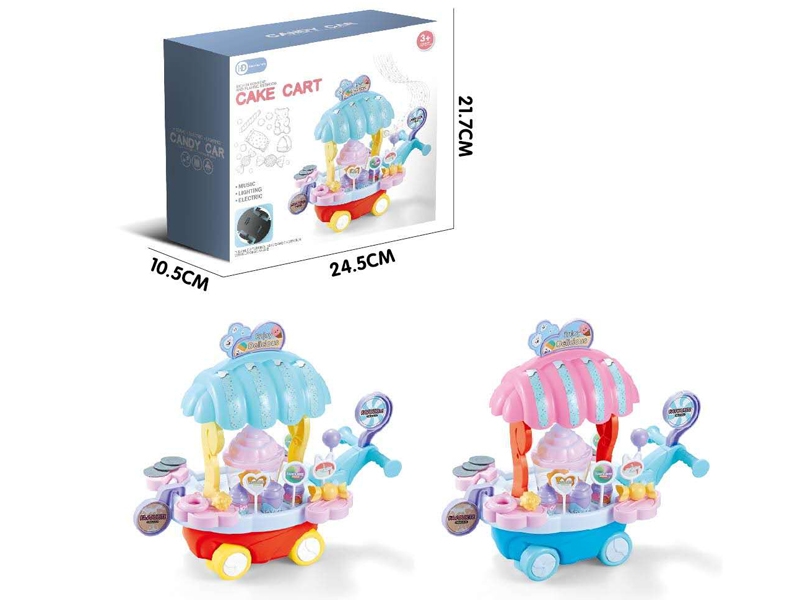 B/O BUMP & GO POPCORN CAR W/LIGHT & MUSIC，RED/BLUE - HP1157092