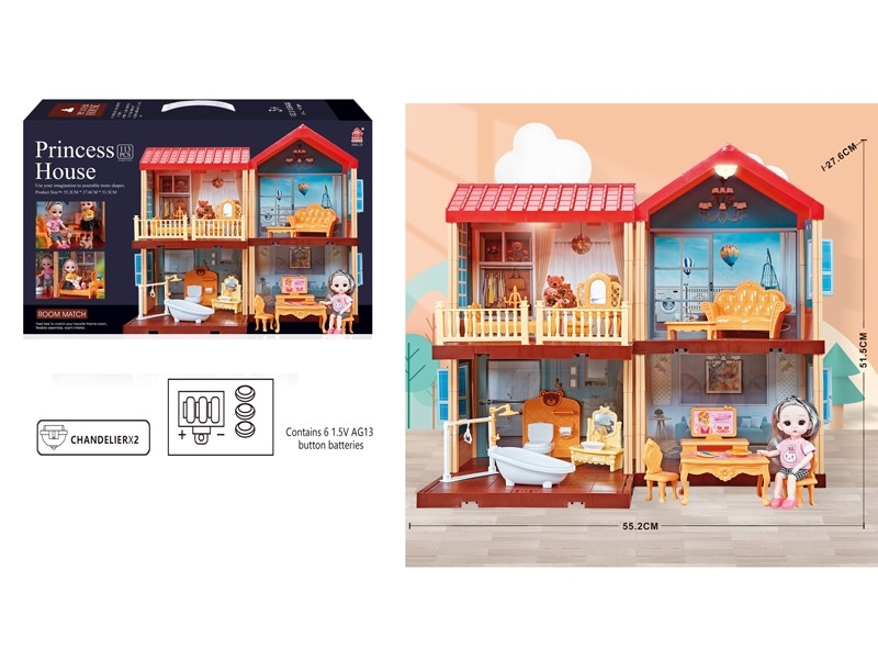 DIY VILLA W/LIGHTS +1PC 6