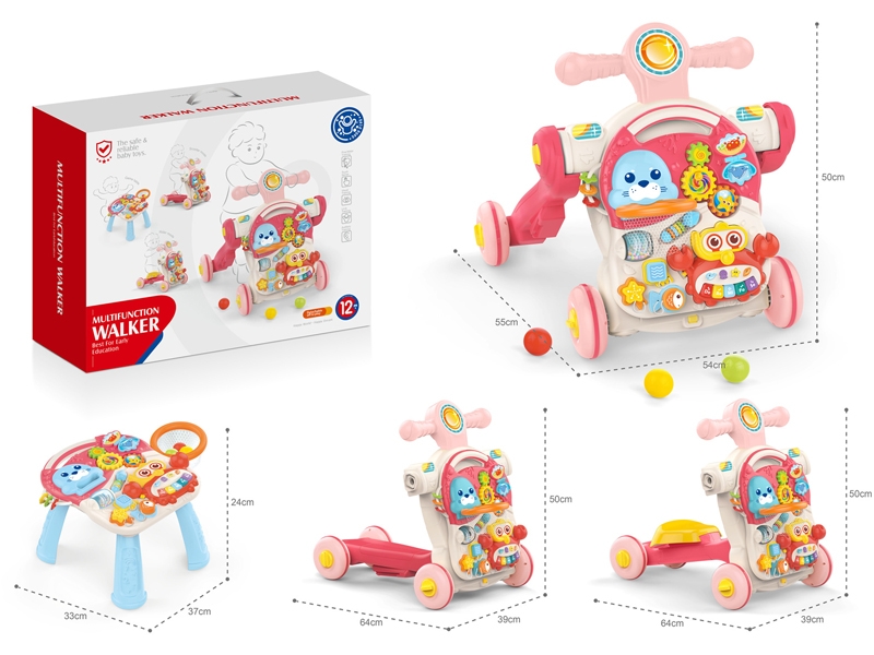 4 IN 1 WALKER + STUDY DESK (GIRL) - HP1158996