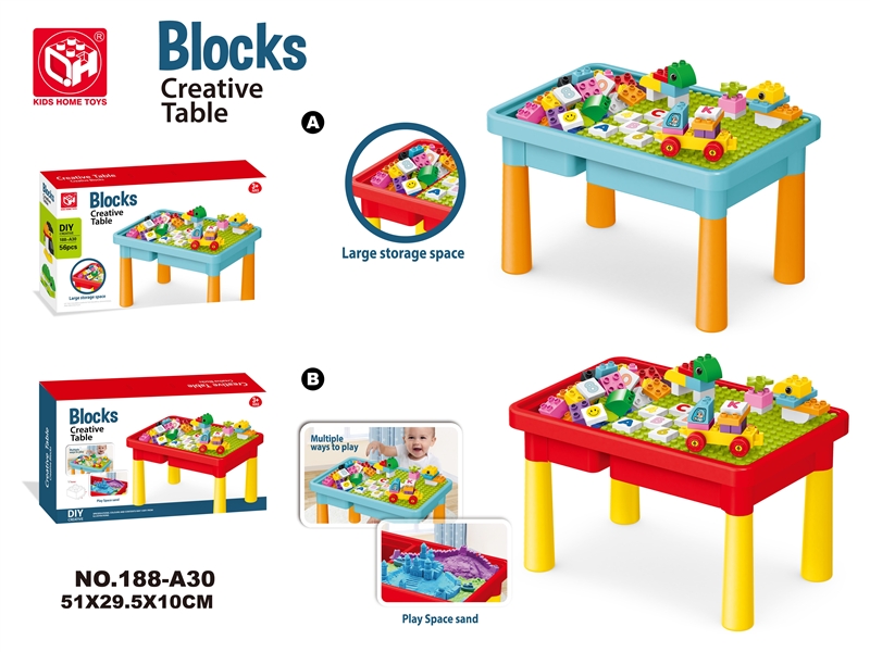 TABLE + BUILDING BLOCKS 50 PCS - HP1159429