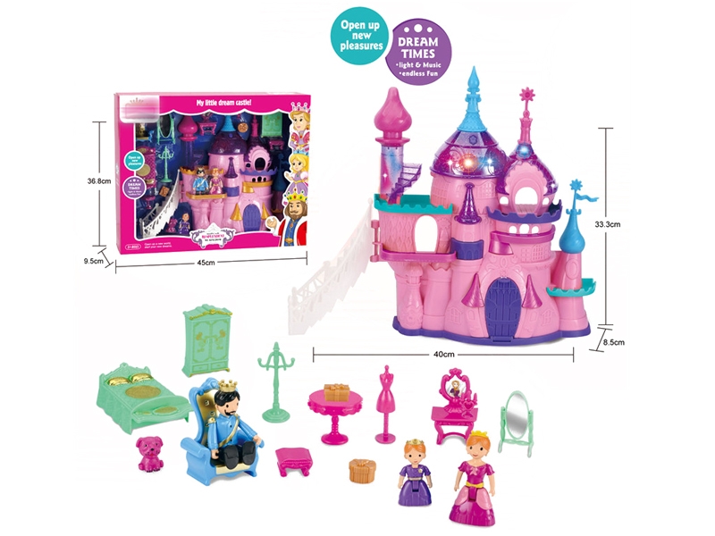 CASTLE W/LIGHG & MUSIC INCLUDED BUTTON CELL(包2*AAA) - HP1159546