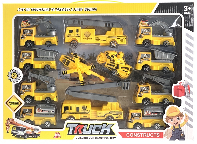 PULL BACK CONSTRUCTION CAR 12PCS - HP1159867