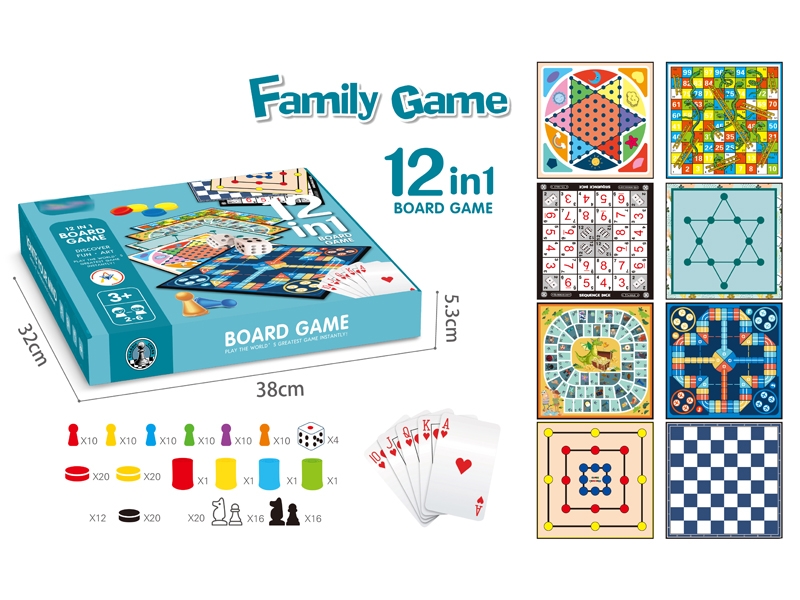 12 IN 1 BOARD GAME - HP1159989