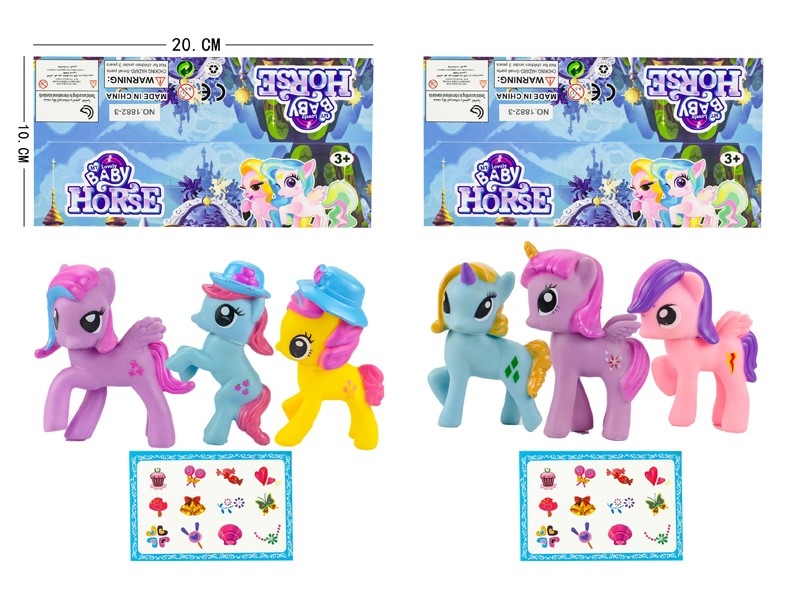 VINYL HORSE W/ASSESSORIES,3PCS/2ASST - HP1160651
