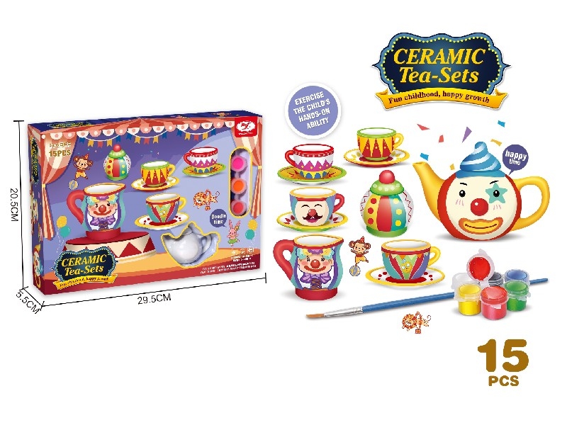 PAINTED PORCELAIN TEA SET - HP1160894