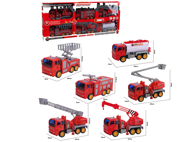 FRICTION FIRE ENGINE 6PCS - HP1161532