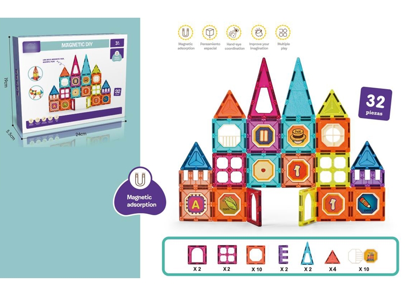 MAGNETIC BUILDING BLOCKS (32PCS) - HP1162396