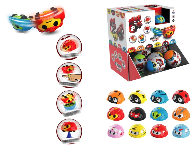 FRICTION GYRO CAR  24PCS/DISPLAY BOX 12 ASST. - HP1162571