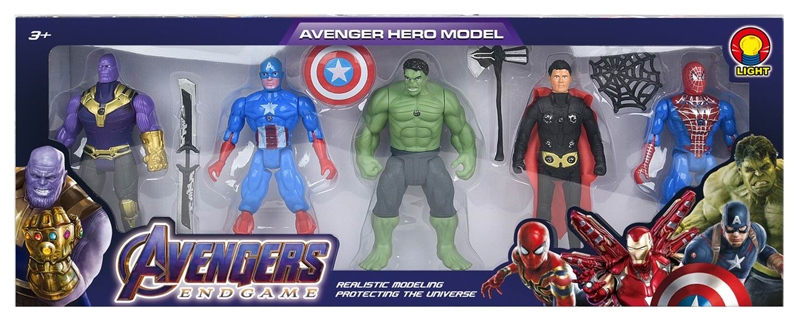 HERO AVENGERS W/LIGHT (THANOS, CAP TEAM, HULK, THOR, SPIDER-MAN) - HP1164038