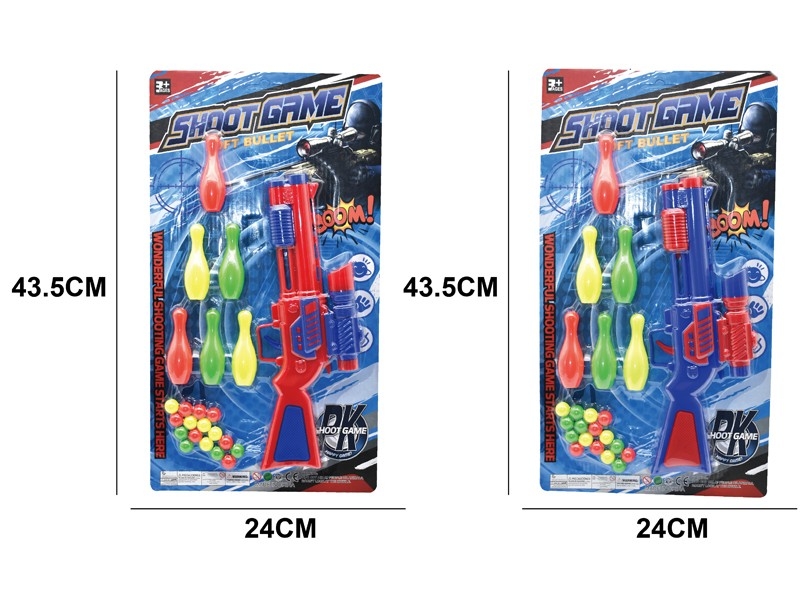 PINGPONG GUN SET，RED/BLUE - HP1164408