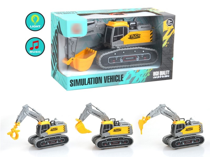 FRICTION CONSTRUCTION CAR W/LIAGHT & MUSIC,3ASST - HP1165475