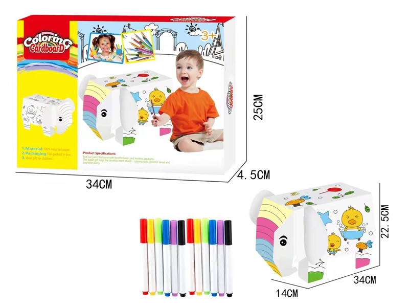 DIY PAINTING & PUZZLE（12PCS WATER COLOR PEN) - HP1165764