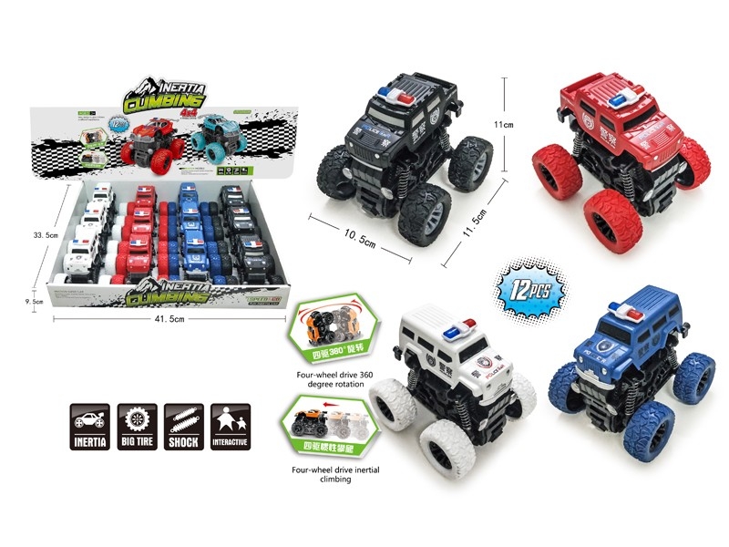 FRICTION POLICE CAR 12PCS/DISPLAY - HP1166007
