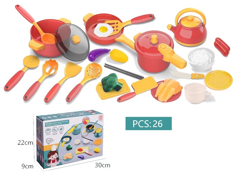 KITCHEN SET 26PCS，PINK & BLUE - HP1166242