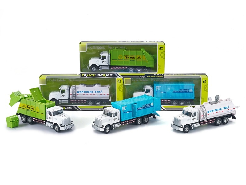1：24 PULL BACK DIE CAST CAR，3ASST - HP1166266