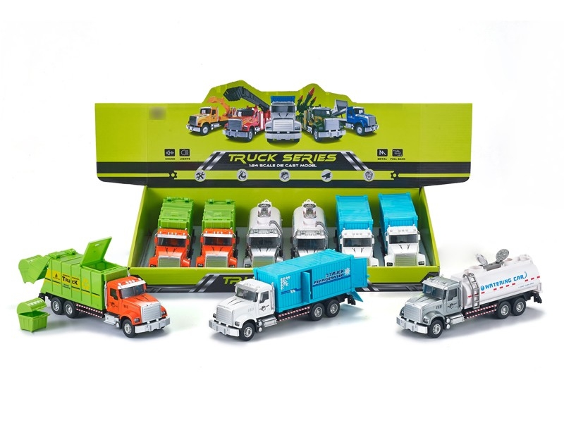 1：24 PULL BACK DIE CAST CAR，6PCS/DISPLAY - HP1166272