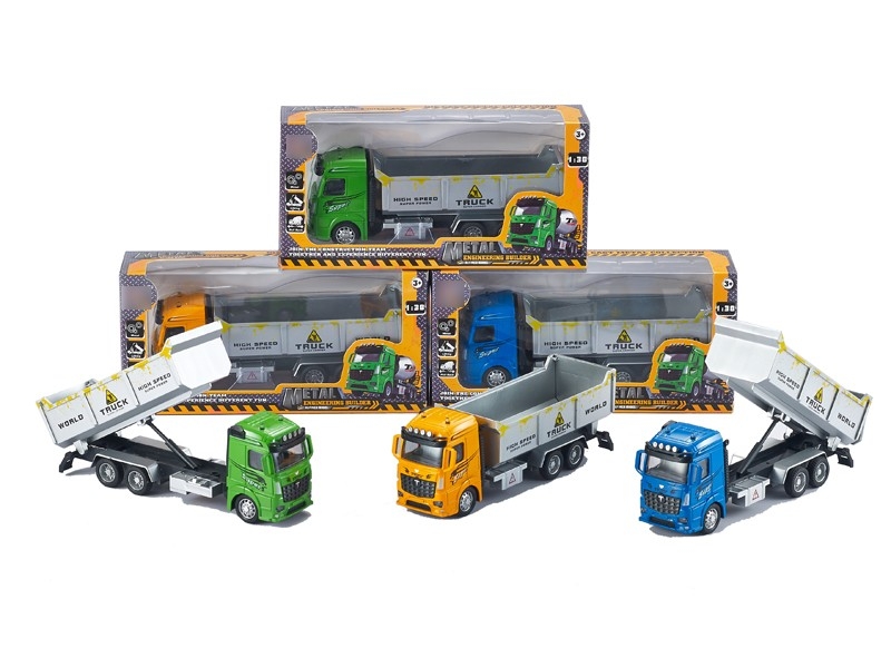 1:32  PULL BACK DIE CAST DUMPER,3ASST - HP1166279