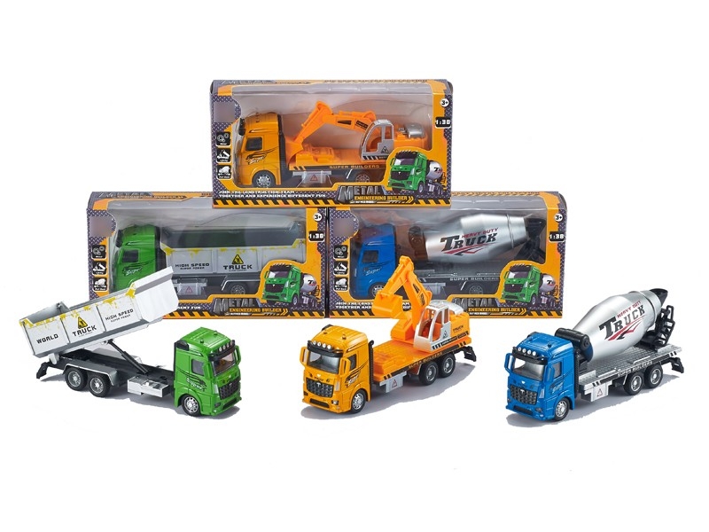 1:32  PULL BACK DIE CAST CONSTRUCTION CAR,3ASST - HP1166280