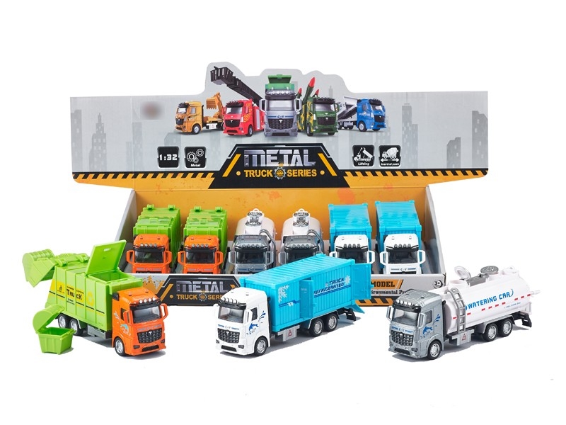 1:32  PULL BACK DIE CAST CAR，6PCS/DISPLAY - HP1166292