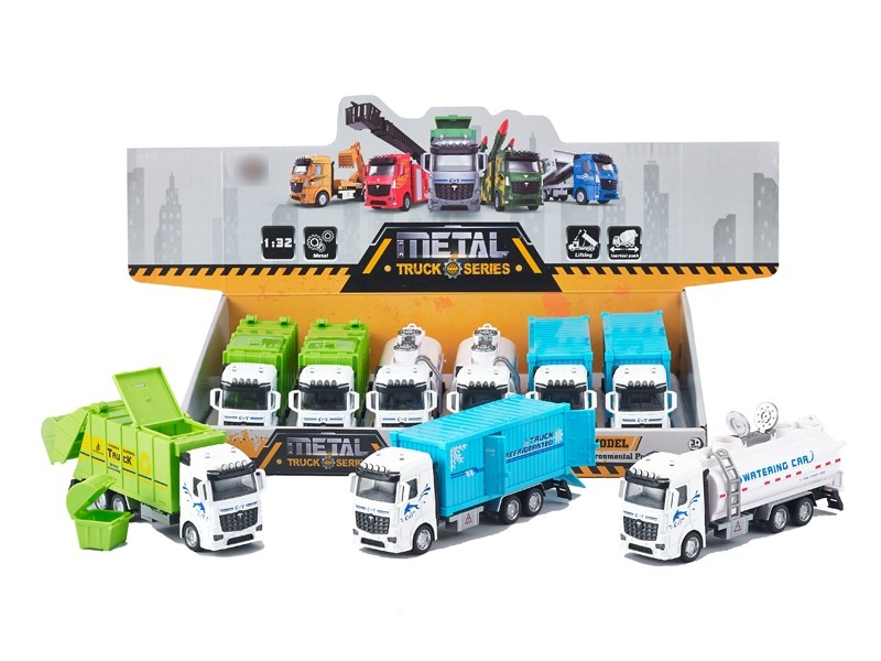 1:32 PULL BACK DIE CAST CAR，6PCS/DISPLAY - HP1166293