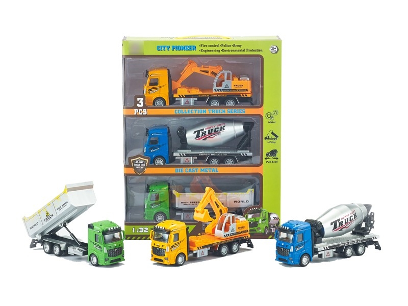 1:32  PULL BACK DIE CAST CONSTRUCTION CAR，3PCS - HP1166298