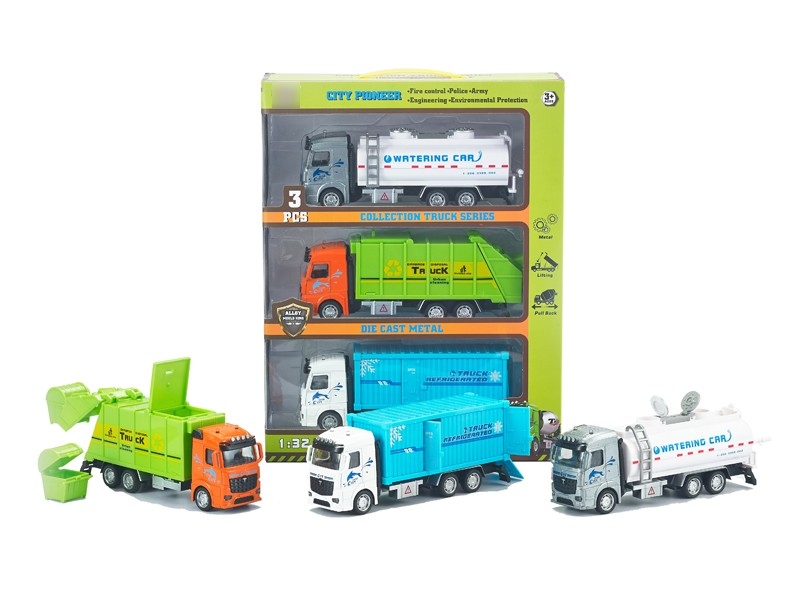 1:32  PULL BACK DIE CAST  CAR，3PCS - HP1166299