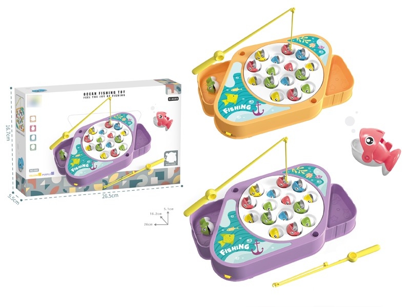 B/O FISHING SET W/MUSIC NOT INCLUDED BATTERY PURPLE/ORANGE - HP1166346