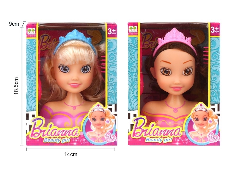 DOLL HEAD W/ACCESSORIES，2ASST - HP1166474