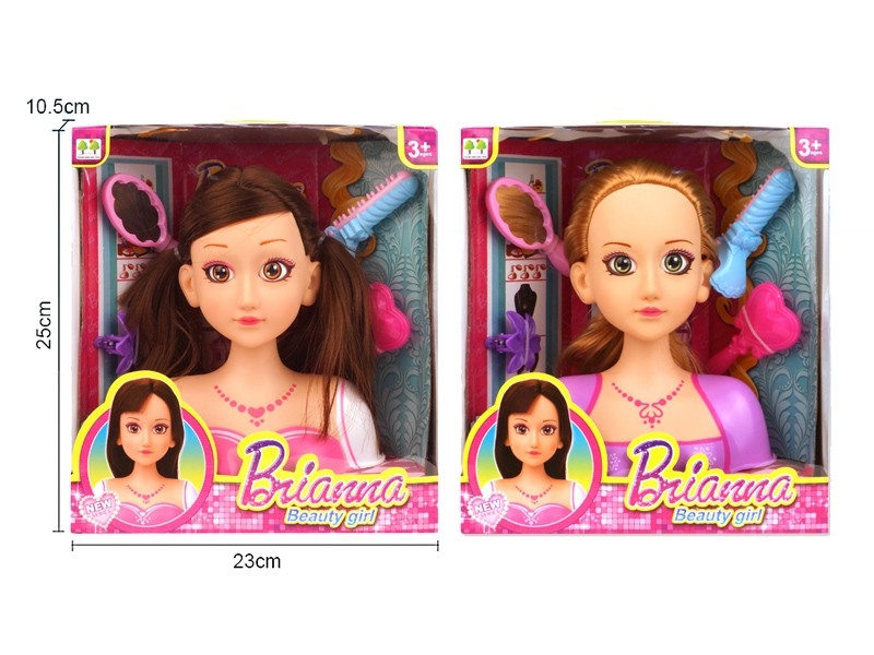 DOLL HEAD W/ACCESSORIES，2ASST - HP1166475